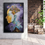 Metaphysical Meaning Acrylic Painting,Framed Canvas Prints,Floating Frame, Wall Art Home Decor