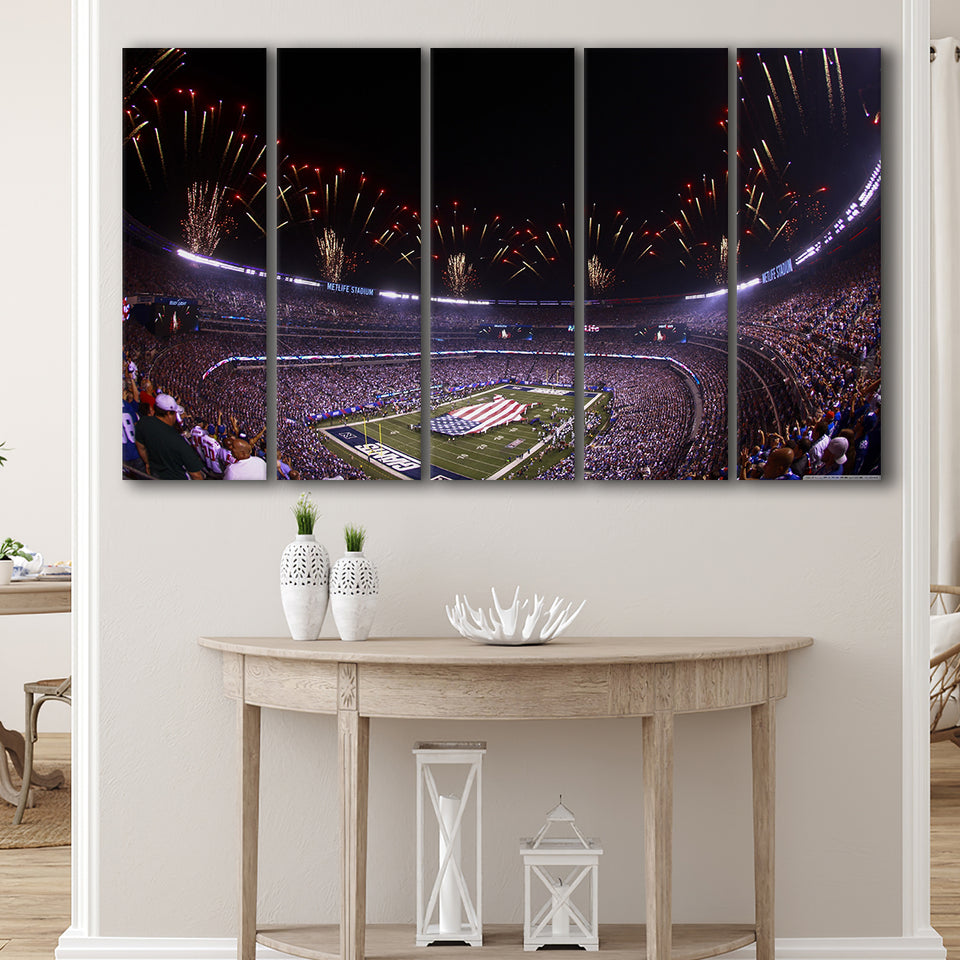 Metlife Stadium Giants, Stadium Canvas, Sport Art, Gift for him, Multi Panels B, Canvas Prints Wall Art Decor