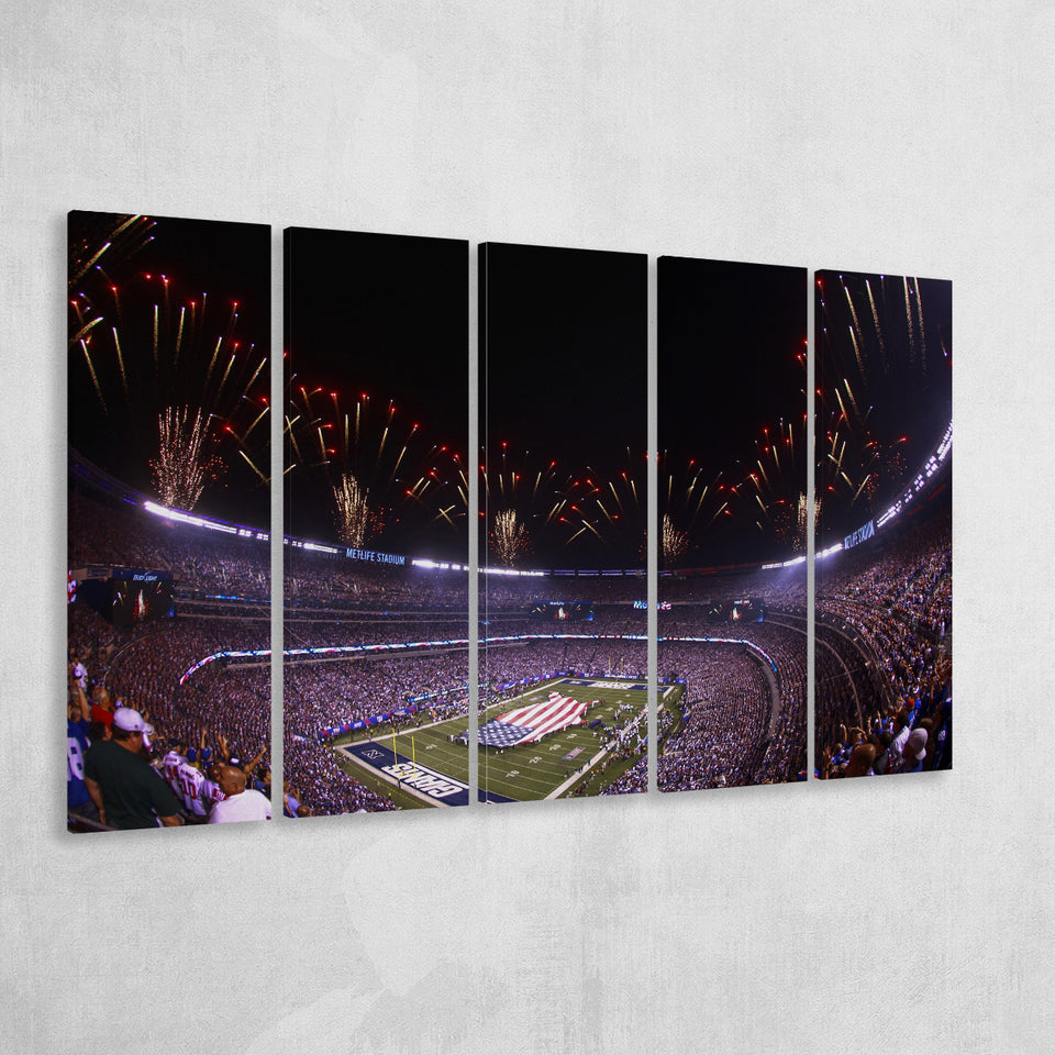 Metlife Stadium Giants, Stadium Canvas, Sport Art, Gift for him, Multi Panels B, Canvas Prints Wall Art Decor