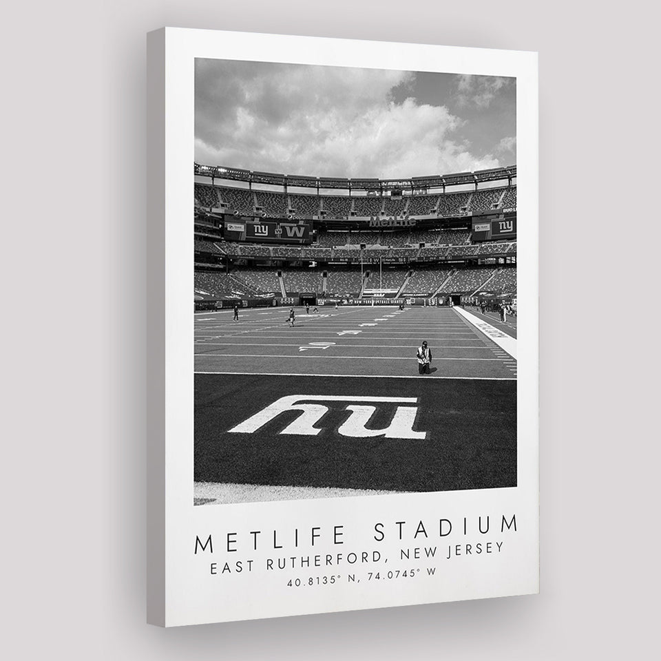 Metlife Stadium New York Giants Football Lovers Black And White Art Canvas Prints Wall Art Home Decor