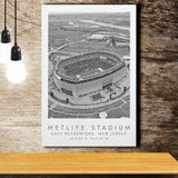 Metlife Stadium New York Jets Football Lovers Black And White Art Canvas Prints Wall Art Home Decor