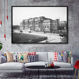 Metropolitan Museum Of Art Black And White Print Framed Canvas Prints Wall Art Home Decor,Floating Frame