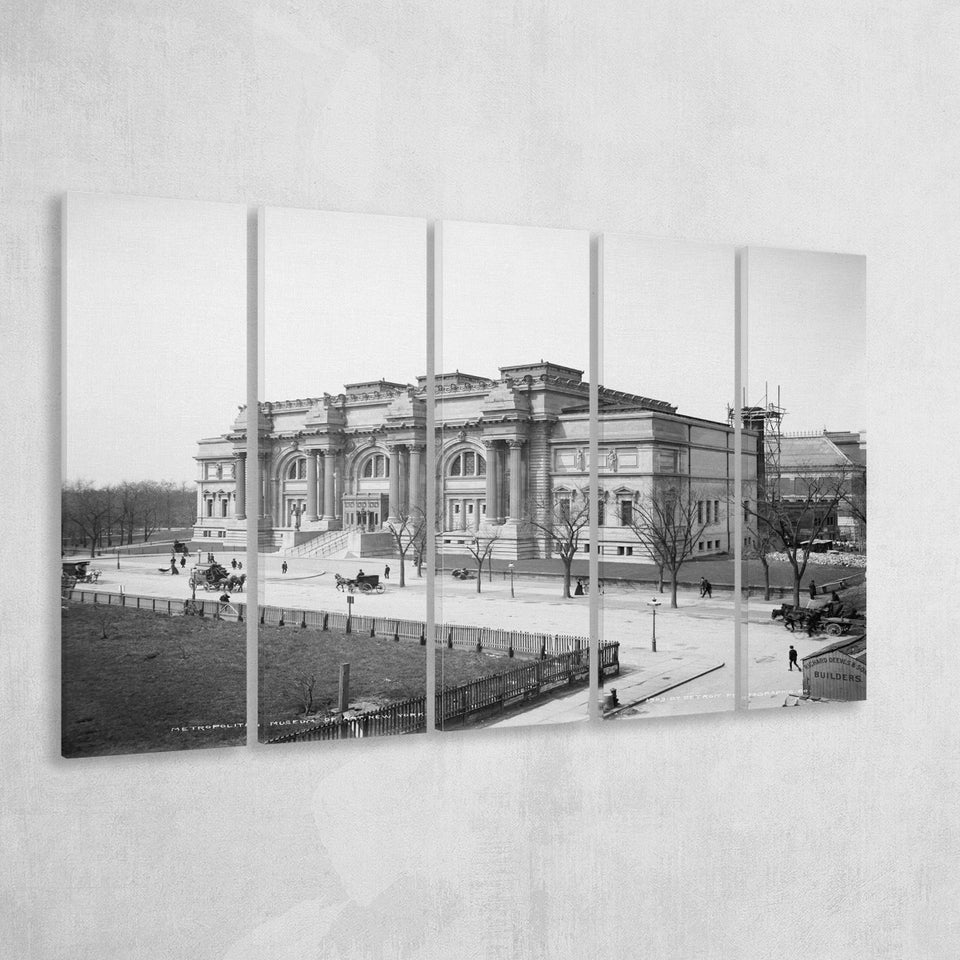 Metropolitan Museum Of Art Black And White Print Larger Canvas Art, 5 Piece Canvas Prints Wall Art Decor