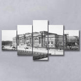 Metropolitan Museum Of Art Black And White Print 5 Panels, Canvas Prints Wall Art Decor, Large Canvas Art