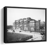 Metropolitan Museum Of Art Black And White Print Framed Canvas Prints Wall Art Home Decor,Floating Frame