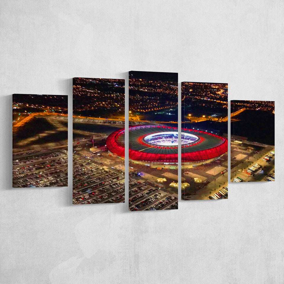 Metropolitano Stadium Aerial View, Stadium Canvas, Sport Art, Large Canvas, Multi Panels, Canvas Prints Wall Art Decor