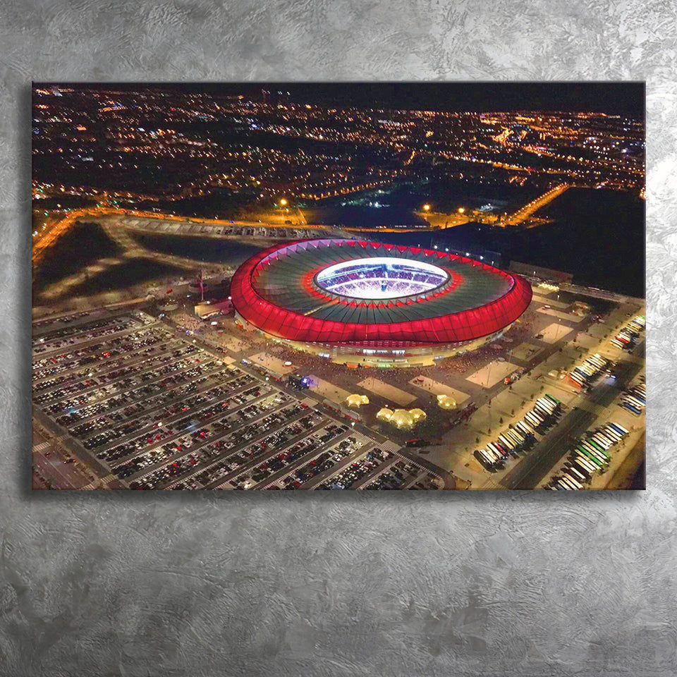Metropolitano Stadium Aerial View, Stadium Canvas, Sport Art, Gift for him, Fan Gift, Canvas Prints Wall Art Decor