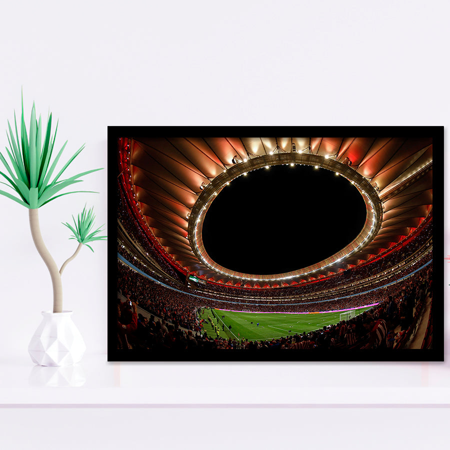 Metropolitano Stadium, Stadium Canvas, Sport Art, Gift for him, Framed Art Prints Wall Art Decor, Framed Picture