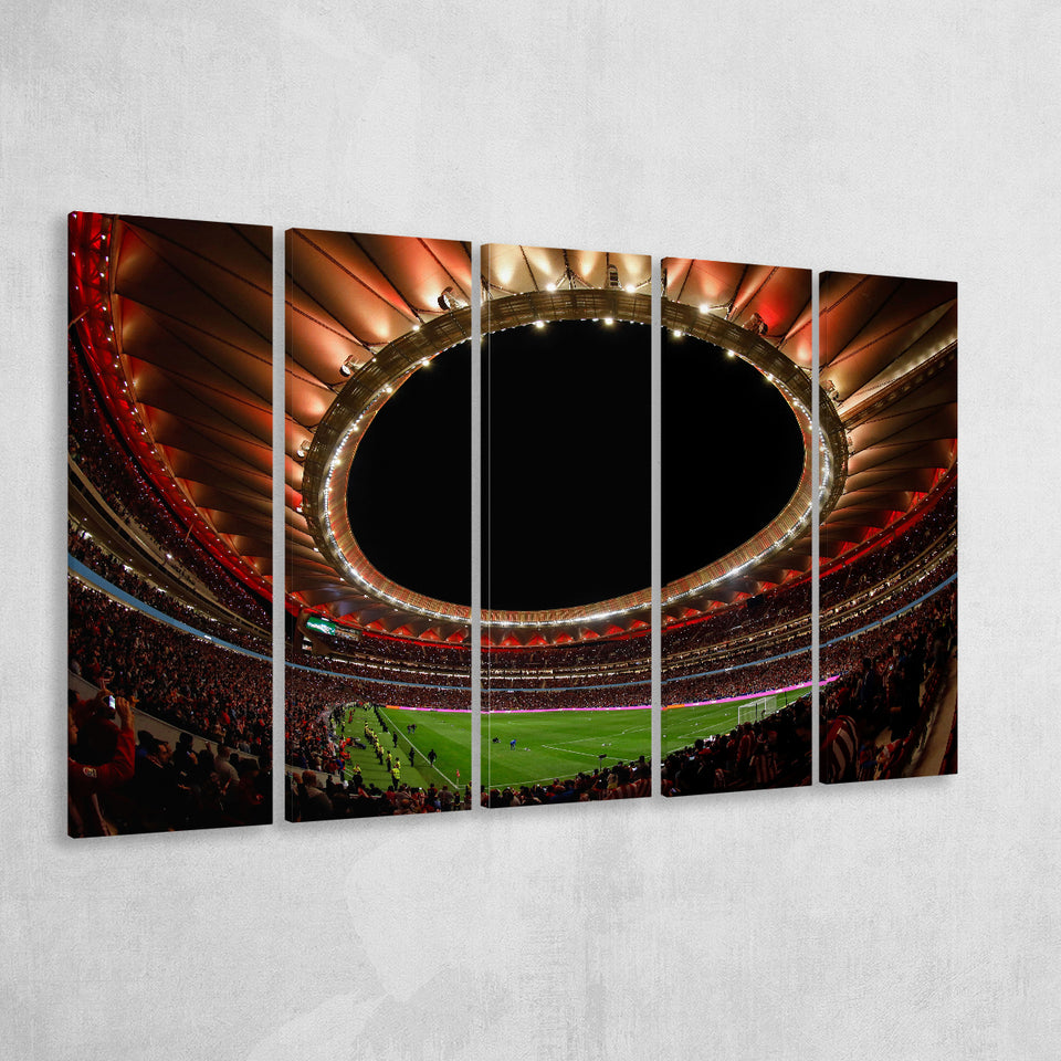 Metropolitano Stadium, Stadium Canvas, Sport Art, Gift for him, Multi Panels B, Canvas Prints Wall Art Decor