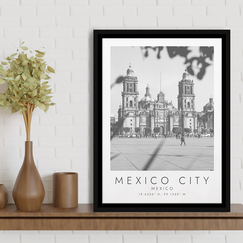 Mexico City Mexico Travel Lovers Framed Canvas Prints Wall Art Home Decor, Floating Frame
