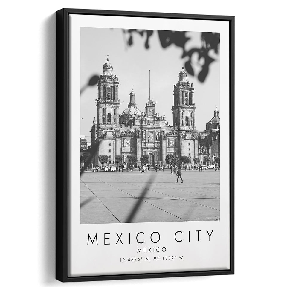 Mexico City Mexico Travel Lovers Framed Canvas Prints Wall Art Home Decor, Floating Frame
