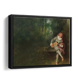 Mezzetin By Antoine Watteau Framed Canvas Wall Art - Framed Prints, Canvas Prints, Prints for Sale, Canvas Painting