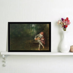 Mezzetin By Antoine Watteau Framed Canvas Wall Art - Framed Prints, Canvas Prints, Prints for Sale, Canvas Painting