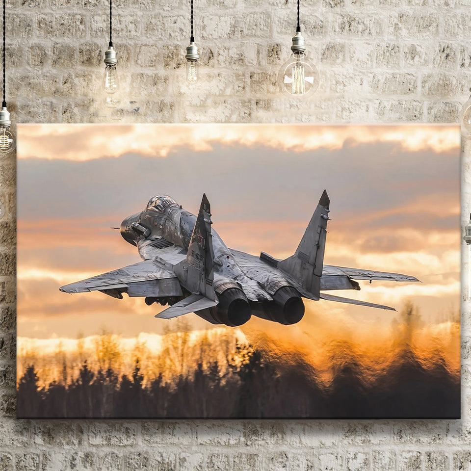 Mig 29 Jetattack Helicopter Shot Down Canvas Prints Wall Art Decor - Painting Canvas, Art Prints, Ready to Hang