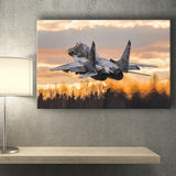 Mig 29 Jetattack Helicopter Shot Down Canvas Prints Wall Art Decor - Painting Canvas, Art Prints, Ready to Hang