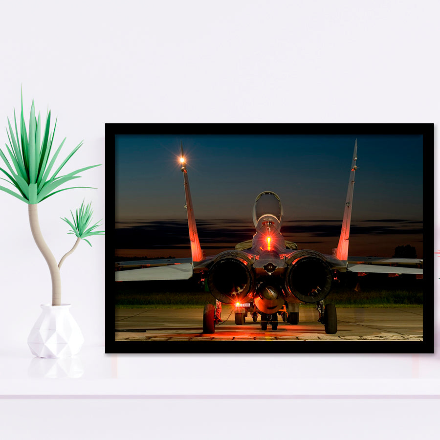 Mig 29 War Airplane Framed Art Prints Wall Decor - Painting Art, Framed Picture, Ready to Hang