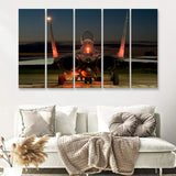 Mig 29 War Airplane 5 Piece B Canvas Prints Wall Art Decor - Painting Canvas, Multi Panels