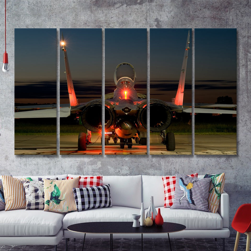 Mig 29 War Airplane 5 Piece B Canvas Prints Wall Art Decor - Painting Canvas, Multi Panels