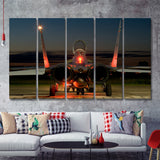 Mig 29 War Airplane 5 Piece B Canvas Prints Wall Art Decor - Painting Canvas, Multi Panels