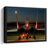 Mig 29 War Airplane Framed Canvas Prints Wall Art Decor - Painting Canvas, Black Framed Picture