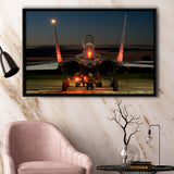 Mig 29 War Airplane Framed Canvas Prints Wall Art Decor - Painting Canvas, Black Framed Picture