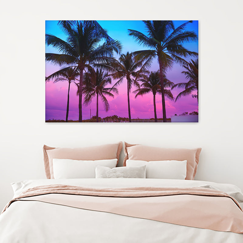 Miami Beach In Colours Canvas Wall Art - Canvas Prints, Prints for Sale, Canvas Painting, Canvas On Sale
