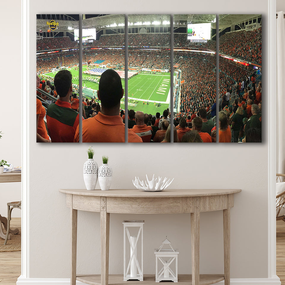 Miami Dolphins Stadium Canvas Prints Hard Rock Stadium Wall Art,Multi Panels B,Sport Stadium Art Prints, Fan Gift