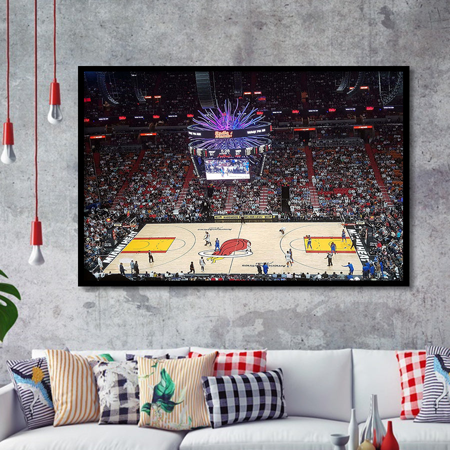 Miami Heat Stadium Art Prints FTX Arena Wall Art American,Sport Stadium Art Prints, Fan Gift, Wall Decor