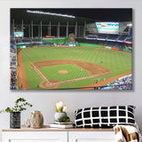 Miami Marlins Wall Art Loan Depot Park Stadium Canvas Prints,Sport Stadium Art Prints, Fan Gift, Wall Decor