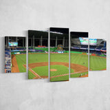 Miami Marlins Wall Art Loan Depot Park Stadium Canvas Prints,Multi Panels,Sport Stadium Art Prints, Fan Gift