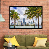 Miami Skyline Large Wall Art Miami Stylish Framed Art Prints Wall Decor - Painting Prints, Framed Picture, Home Decor