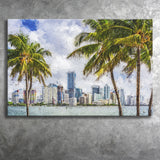 Miami Skyline Large Wall Art Miami Stylish Canvas Prints Wall Art Decor - Paiting Canvas, Art Prints, Wall Decor, For Sale