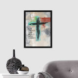 Micah 68 Cross Framed Canvas Prints - Painting Canvas, Framed Art, Prints for Sale, Wall Art, Wall Decor