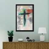 Micah 68 Cross Framed Canvas Prints - Painting Canvas, Framed Art, Prints for Sale, Wall Art, Wall Decor