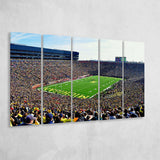 Michigan Stadium Canvas Prints The Big House Wall Art,Multi Panels B,Sport Stadium Art Prints, Fan Gift