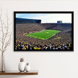 Michigan Stadium Framed Canvas Prints The Big House Wall Art,Sport Stadium Art Prints, Fan Gift