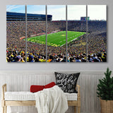 Michigan Stadium Canvas Prints The Big House Wall Art,Multi Panels B,Sport Stadium Art Prints, Fan Gift