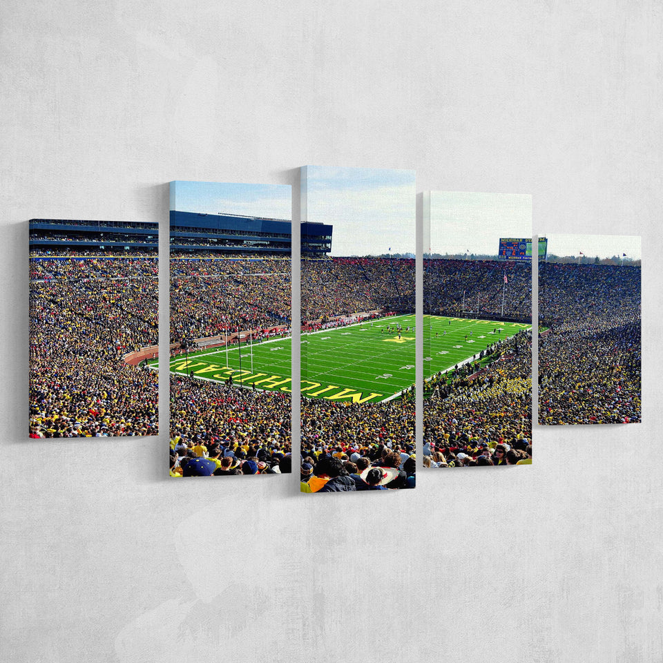 Michigan Stadium Canvas Prints The Big House Wall Art,Multi Panels,Sport Stadium Art Prints, Fan Gift