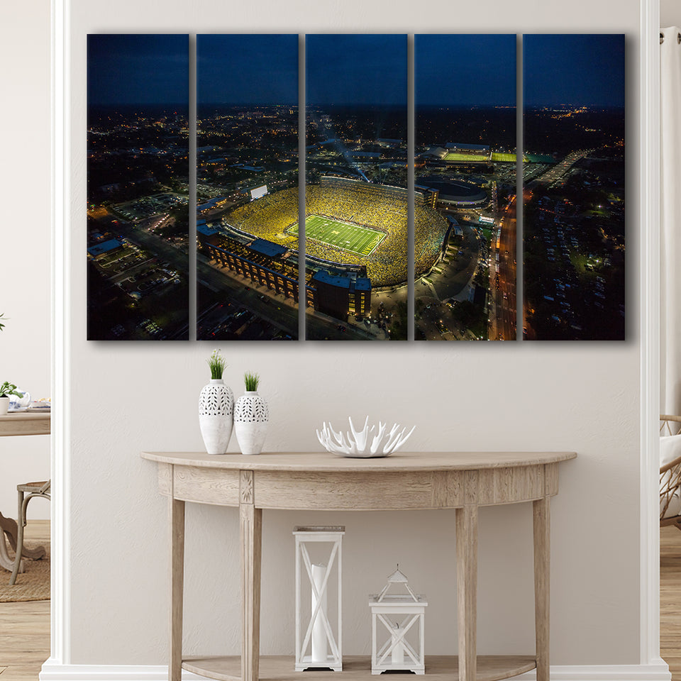 Michigan Stadium, Stadium Canvas, Sport Art, Gift for him,100 Multi Panels B, Canvas Prints Wall Art Decor