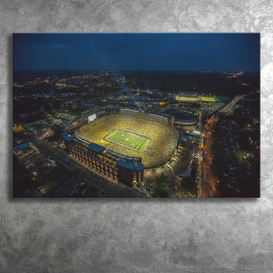 Michigan Stadium, Stadium Canvas, Sport Art, Gift for him,V1 Fan Gift, Canvas Prints Wall Art Decor