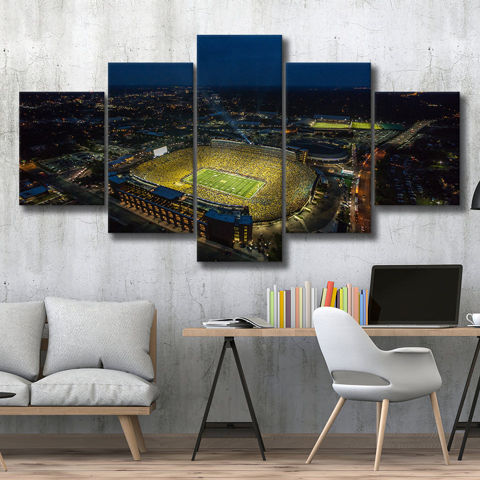Michigan Stadium, Stadium Canvas, Sport Art, Large Canvas,V1 Multi Panels, Canvas Prints Wall Art Decor