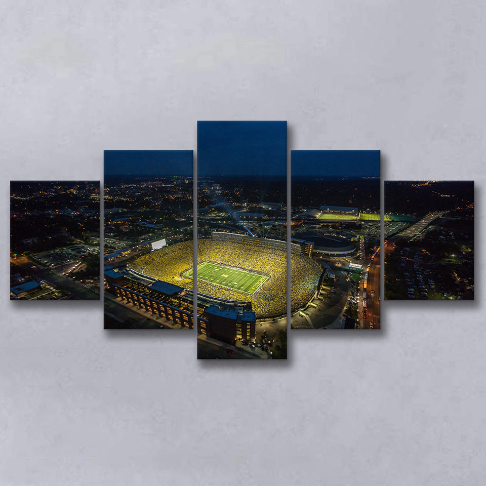 Michigan Stadium, Stadium Canvas, Sport Art, Large Canvas,V1 Multi Panels, Canvas Prints Wall Art Decor