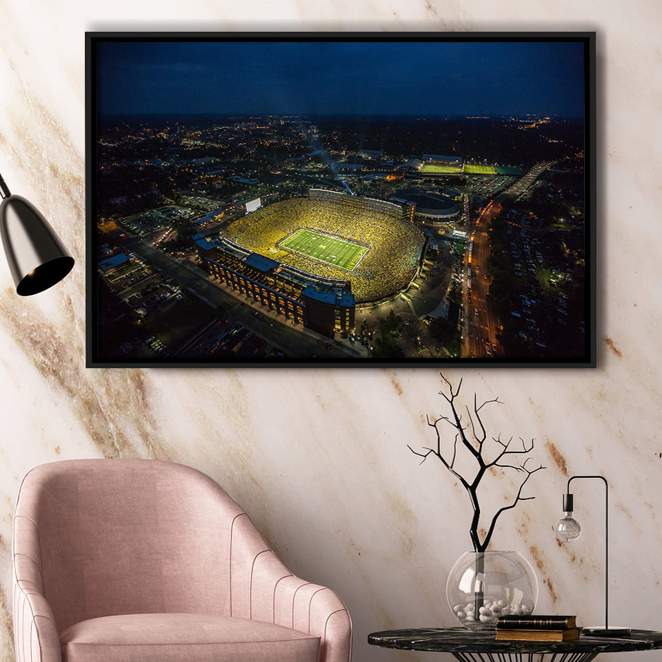 Michigan Stadium, Stadium Canvas, Sport Art, Gift for him,100 Framed Canvas Prints Wall Art Decor, Framed Picture