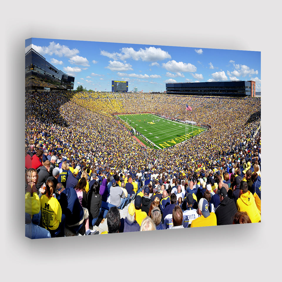 Michigan Stadium, Stadium Canvas, Sport Art, Gift for him, Fan Gift, Canvas Prints Wall Art Decor
