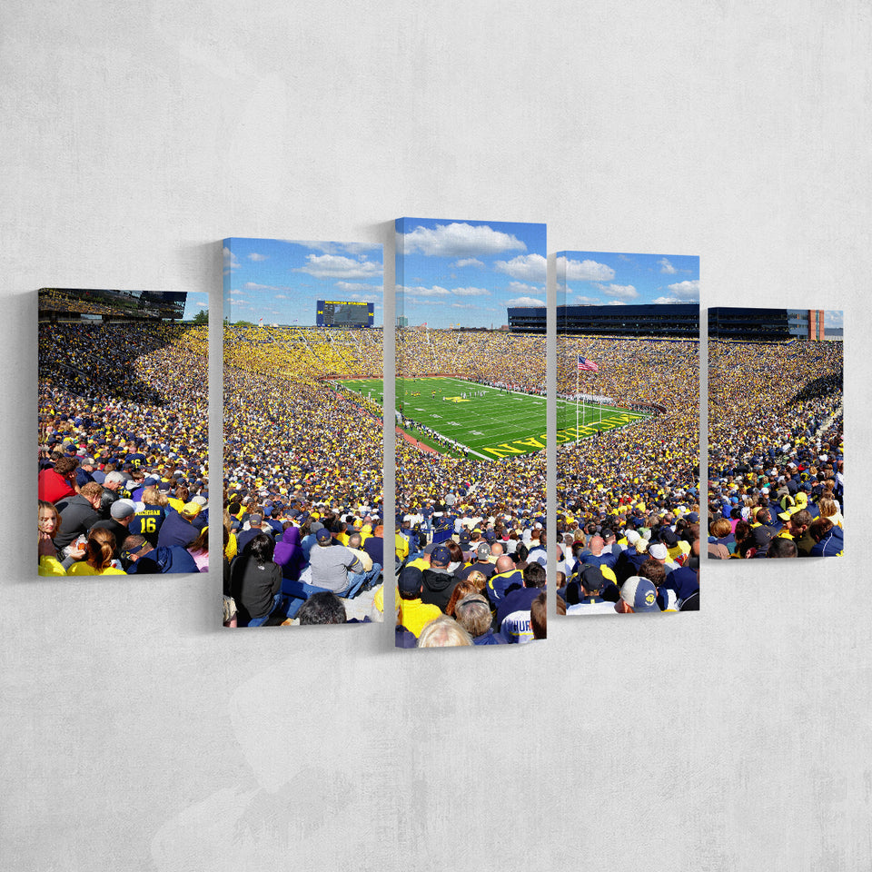 Michigan Stadium, Stadium Canvas, Sport Art, Large Canvas, Multi Panels, Canvas Prints Wall Art Decor