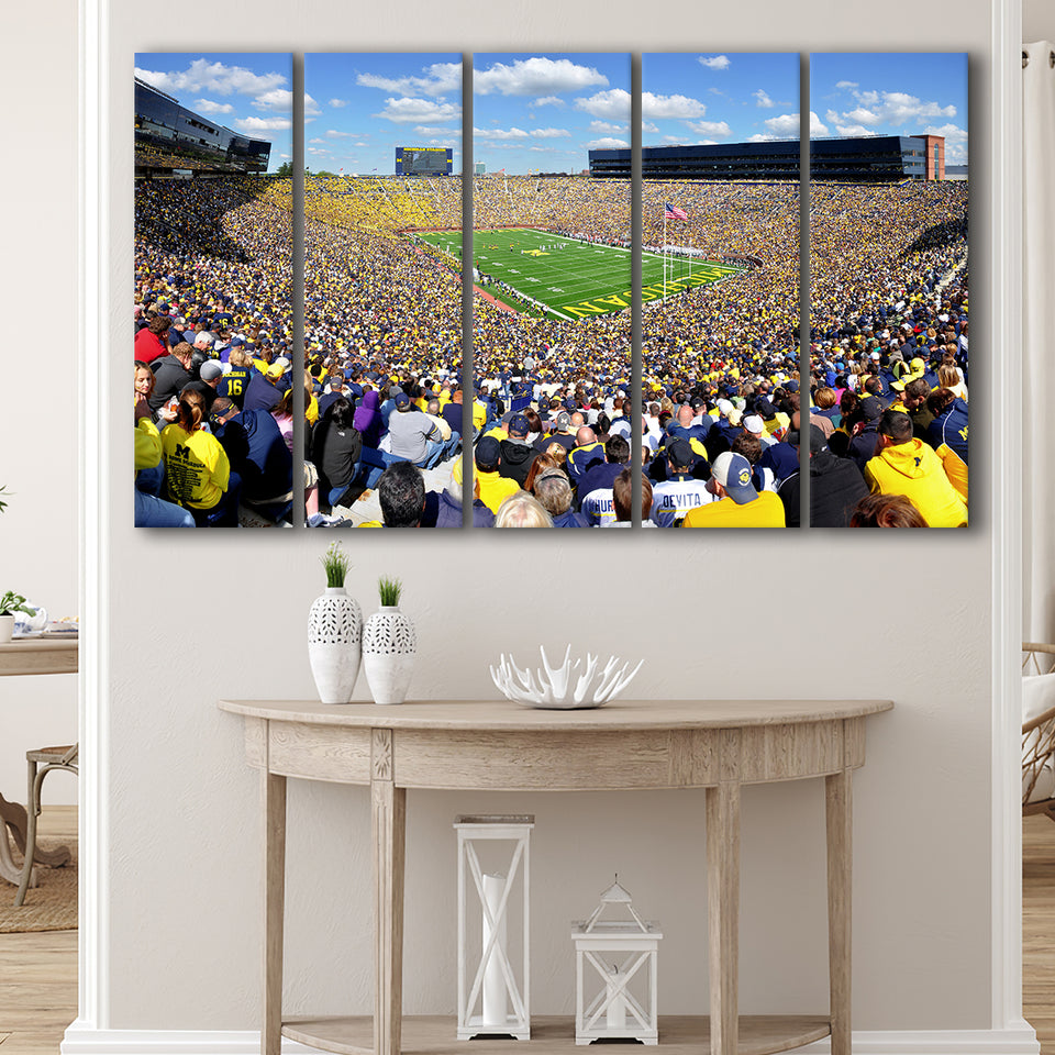 Michigan Stadium, Stadium Canvas, Sport Art, Gift for him, Multi Panels B, Canvas Prints Wall Art Decor