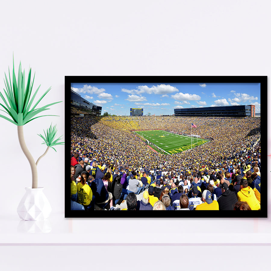 Michigan Stadium, Stadium Canvas, Sport Art, Gift for him, Framed Art Prints Wall Art Decor, Framed Picture