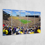 Michigan Stadium, Stadium Canvas, Sport Art, Gift for him, Multi Panels B, Canvas Prints Wall Art Decor