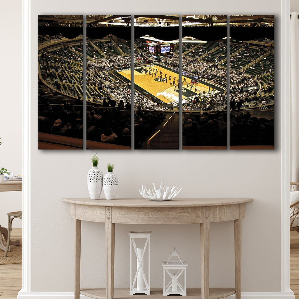 Michigan State Spartans Stadium Canvas Prints Breslin Center Wall Art,Multi Panels B,Sport Stadium Art Prints, Fan Gift