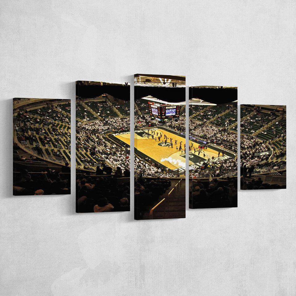 Michigan State Spartans Stadium Canvas Prints Breslin Center Wall Art,Multi Panels,Sport Stadium Art Prints, Fan Gift